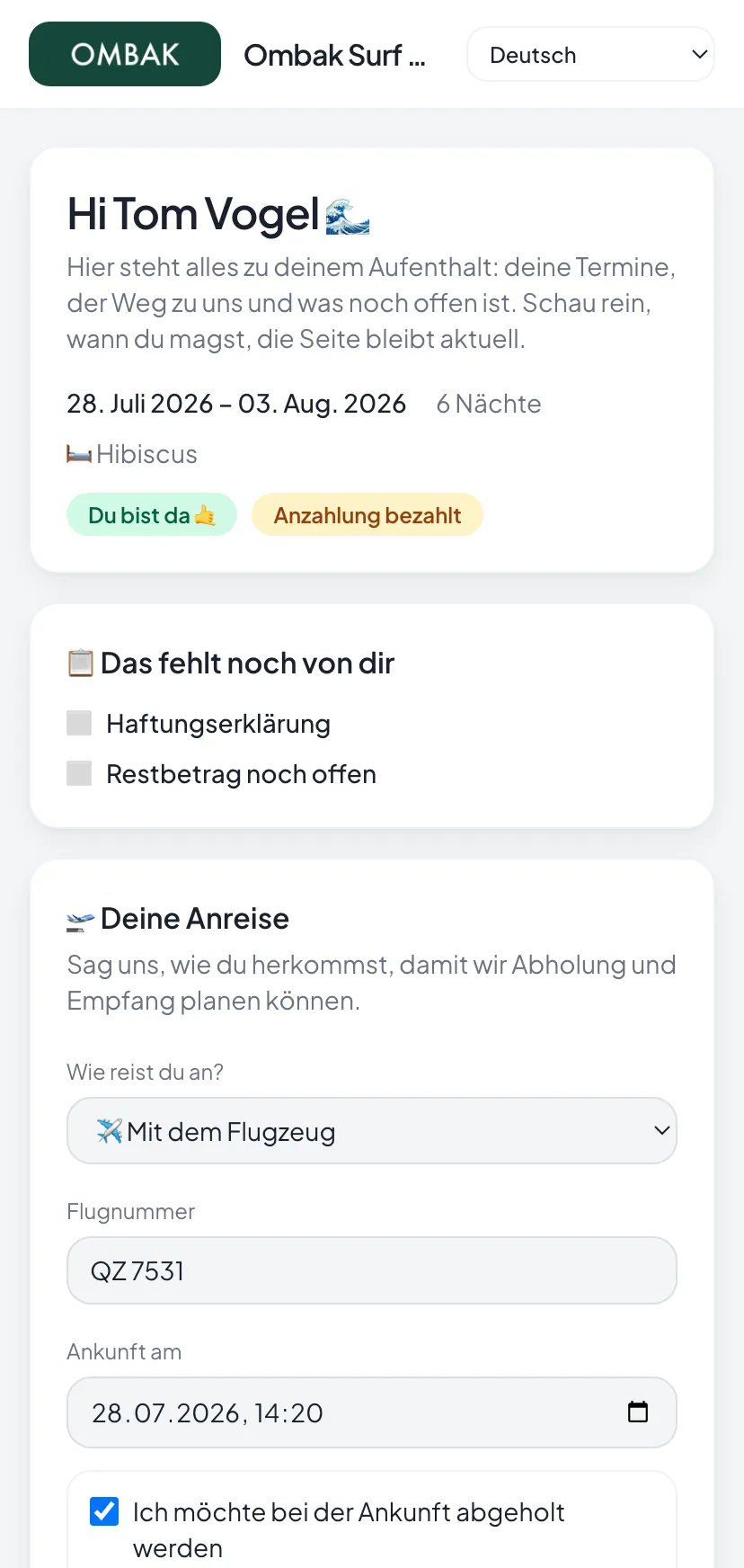 Für deinen Gast